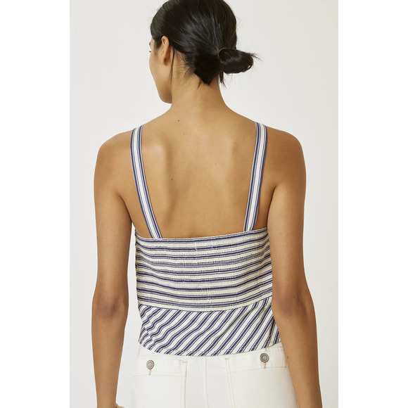 Anthropologie Tiny Avril Embroidered Striped Knit Halter - New - Large - Picture 3 of 9